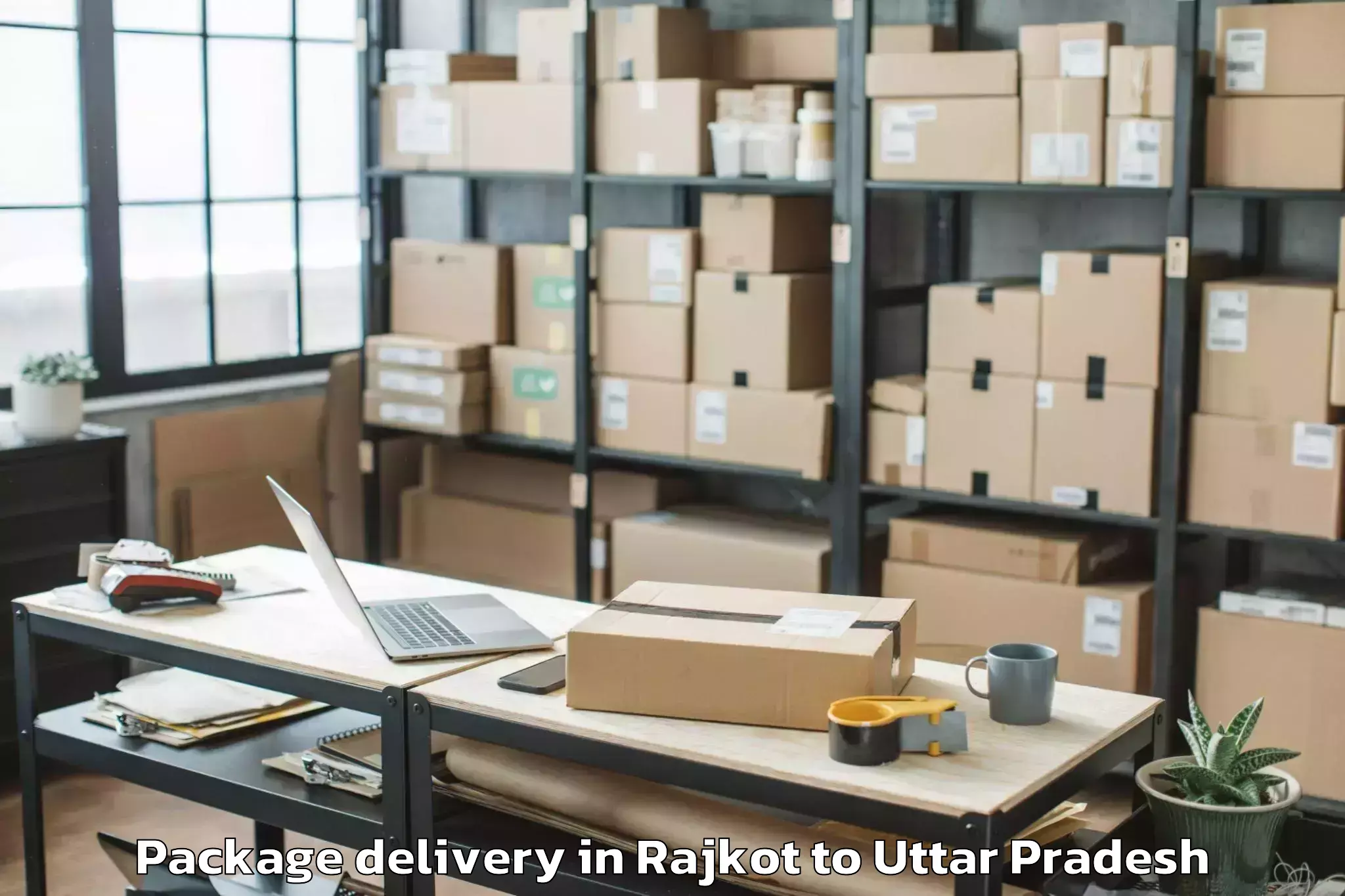 Comprehensive Rajkot to Abhilashi University Lucknow Package Delivery